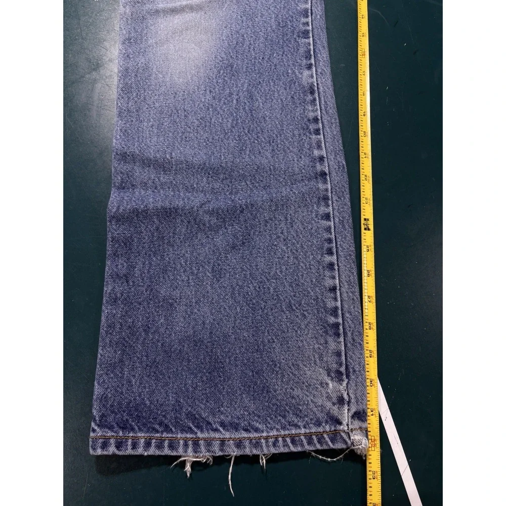 Vintage Levis 517 Bootcut Jeans 34x32 Blue Faded Distressed Denim Western Y2K